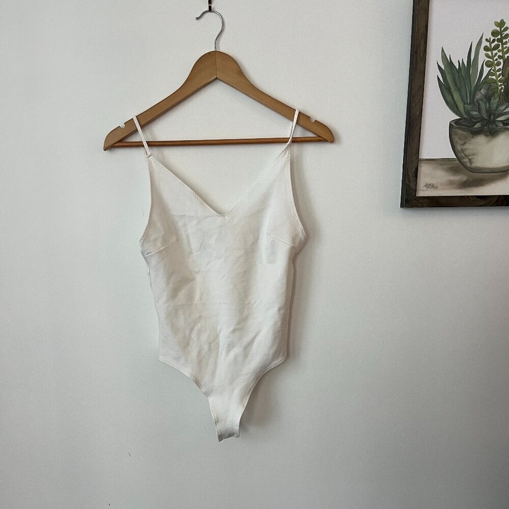 White Low Back Countour Bodysuit